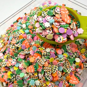 Bunnies, Leaves & Carrots Polymer| Sprinkles| Clay slices |Easter |Mixed Polymer clay| Sprinkles| Arts and Crafts | Confetti|