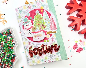 Festive Mini album using Tinsel Time by Doodlebug Designs| Digital PDF Instructions