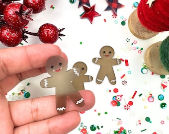 Gingerbread Cookies| acrylic Embellishment | For Scrapbooking| Paper Crafting| Card Making| Jewelry Making | DIY's