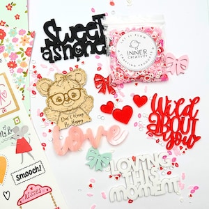Sweet as Honey Valentijnspakket | Voor scrapbooking| Papier knutselen| Kaarten maken| Versiering| Gegraveerd | DIY's