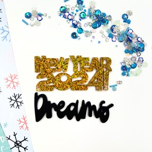 Nouvel An 2024 et embellissement des rêves | Pour le scrapbooking| Fabrication du papier| Fabrication de cartes| Embellissement| Gravé | DIY