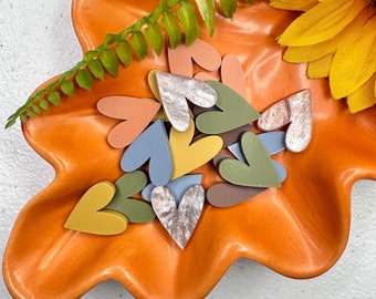 Fall Heart Acrylic Confetti  Embellishments For Scrapbooking| Paper Crafting| Card Making| Embellishment| DIY Art Projects
