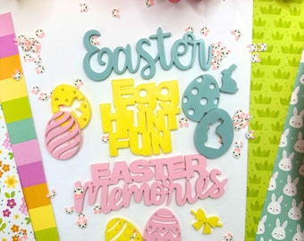 Easter Memories Kit | For Scrapbooking| Paper Crafting| Card Making| Embellishment| Engraved | DIY's