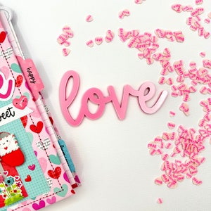 Adorno acrílico Love / Para scrapbooking / Manualidades con papel / Fabricación de tarjetas / Adornos / Grabados / Bricolaje