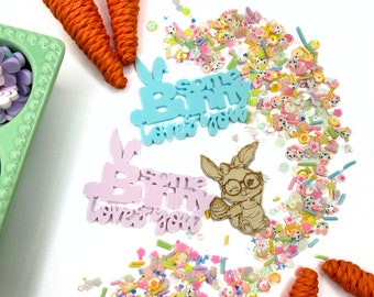 Some Bunny Loves You with Engraved Bunny  Embellishment | For Scrapbooking| Paper Crafting| Card Making| Embellishment| Engraved | DIY's