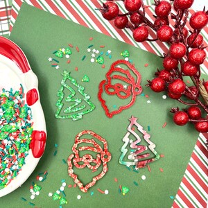 Papai Noel e árvore marcador de acrílico para planejadores |Livros| Acessórios| Guloseimas para planejadores| Acessórios