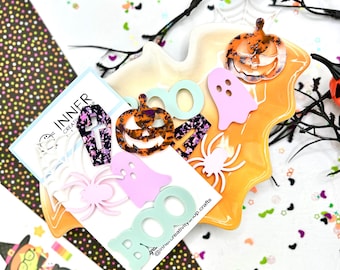 Frightful Confetti | Acrylic Halloween Shape Confetti for Scrapbooking, Tokens and Card Making
