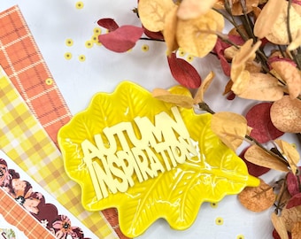 Autumn Inspiration Acrylic Title | Fall Word Embellishment for Card Making and DIY Art Projects