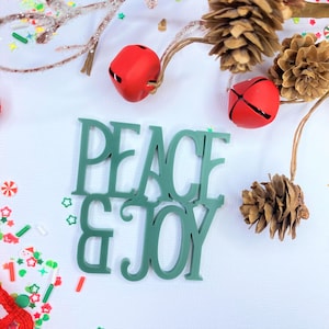 Peace and Joy Acrylic Word Embellishment / Para Scrapbooking / Paper Crafting / Fabricación de tarjetas / Embellecimiento / DIY's