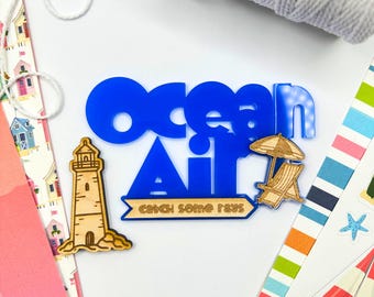 Ocean Air Acrylic & Wood Embellishment Set: Scrapbooking, Card Making