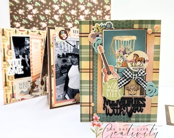 Cowgirl Mini Album Kit -Physical Scrapbook Kit