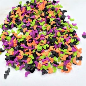 Bat Polymer Clay Slices: Halloween Craft Sprinkles