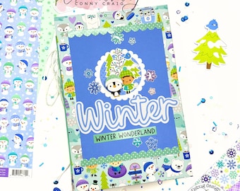 Winter Mini Album PDF Tutorial | Chipboard Scrapbooking Project