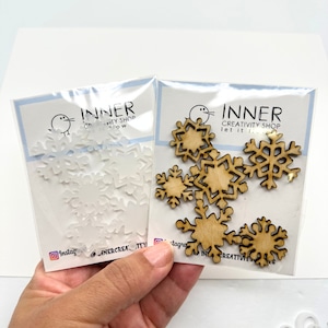 Snow Flakes Embellishments | For Scrapbooking| Paper Crafting| Card Making| Embellishment| Engraved | DIY&#39;s