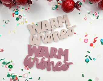 Warm Wishes  Embellishment | For Scrapbooking| Paper Crafting| Card Making| Embellishment| Engraved | DIY's