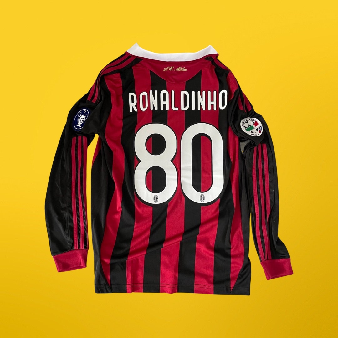Brand New AC Milan Long Sleeve Retro 2009 2010 Ronaldinho - Etsy UK