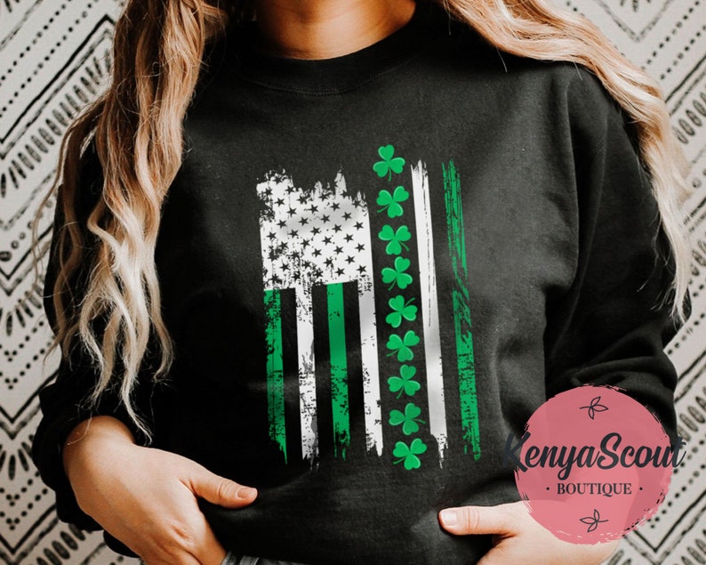 USA Leaf Flag St Patrick/'s Day Shirt T-Shirt Patricks Day Shamrock Lucky Irish Beer Sweater Sweatshirt Quarantine Saint Patrick 2021 Gift