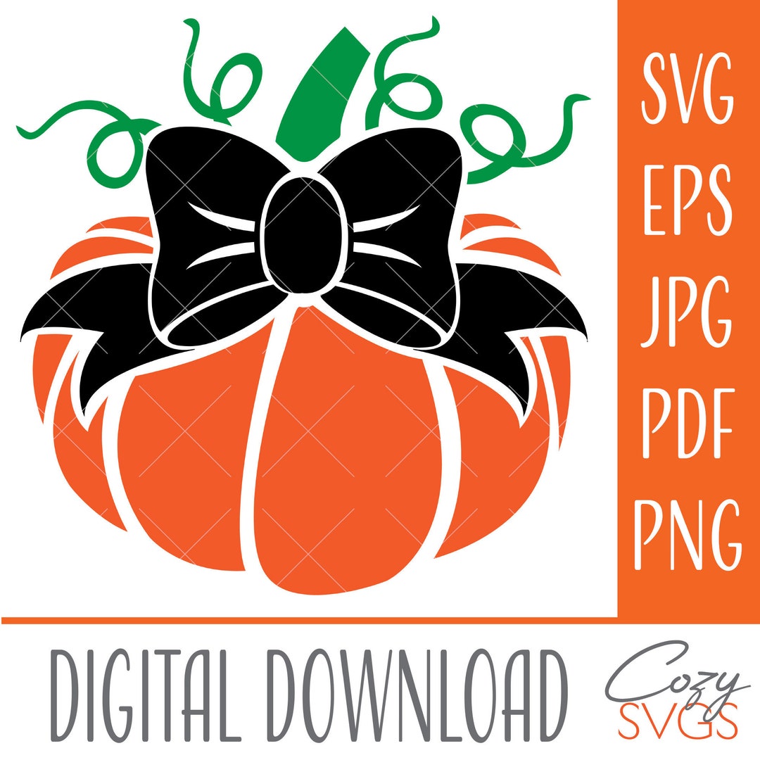 Baby Girl Pumpkin Svg Cute Bow Svg SVG File Halloween SVG - Etsy