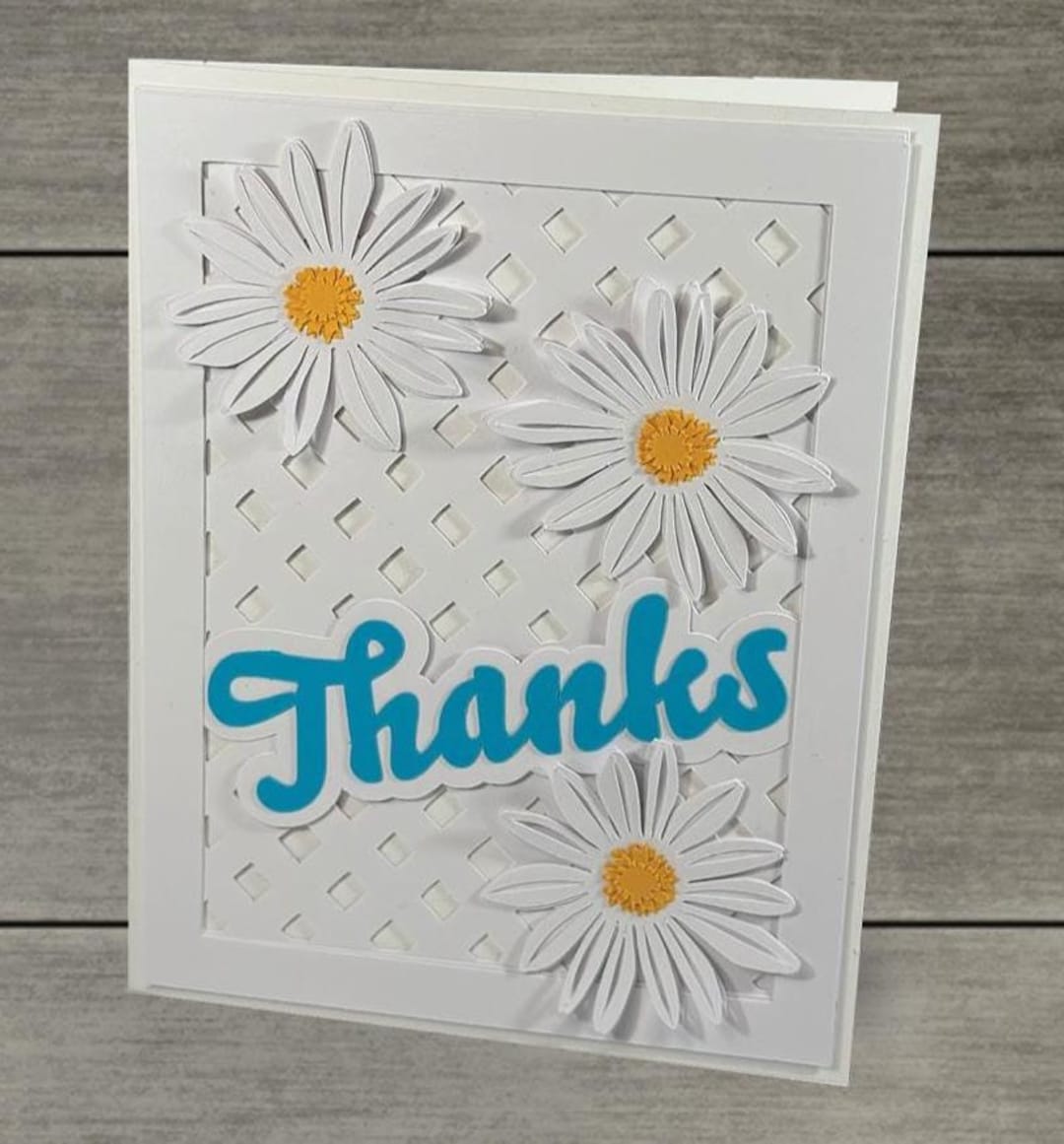 Daisy Layered Thank You Card SVG Floral Papercraft Design Cricut ...