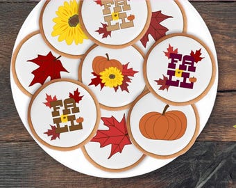 Fall Word Art Clip Art Bundle Autumn Typography PNG Sublimation Planner Scrapbook Design