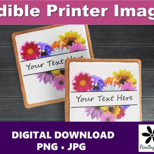 Colorful Heart Split Flower Bouquet, Edible Printer, Eddie, Cookie, Floral Clip Art, Monogram, Valentine&#39;s Day, Wedding, Spring, JPG, PNG