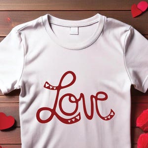 Love Hearts SVG  Valentine Quote Cut File  Single Layer for Vinyl & Paper Crafts