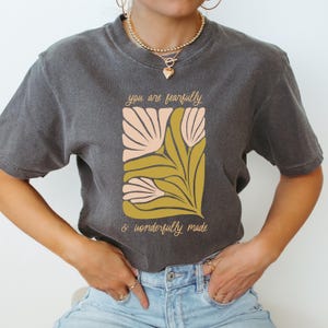 You Are Fearfully and Wonderfully Made PNG, Psalm 139:14 PNG, Fearfully and Wonderfully Made Shirt, Retro Christian Floral Sublimation Png