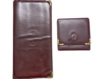 Vintage Cartier Long Wallet and Coin Pouch