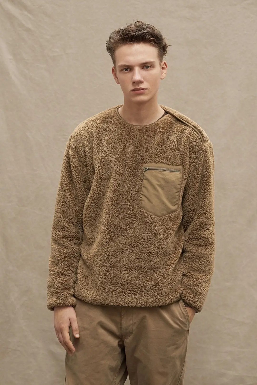Engineered Garments ユニクロ ブラウン Uniqlo X Engineered Garments Fleece Sweatshirt - Etsy