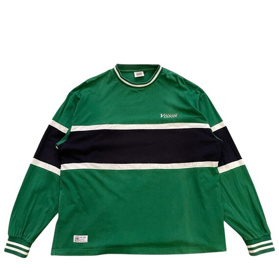VINTAGE Vision Street Wear Long Sleeve Rugby Shirt | 90s