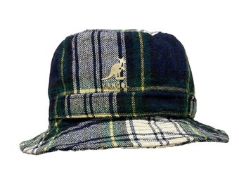 Rare! Vintage 80s Kangol Wool Checkered Bucket Hat