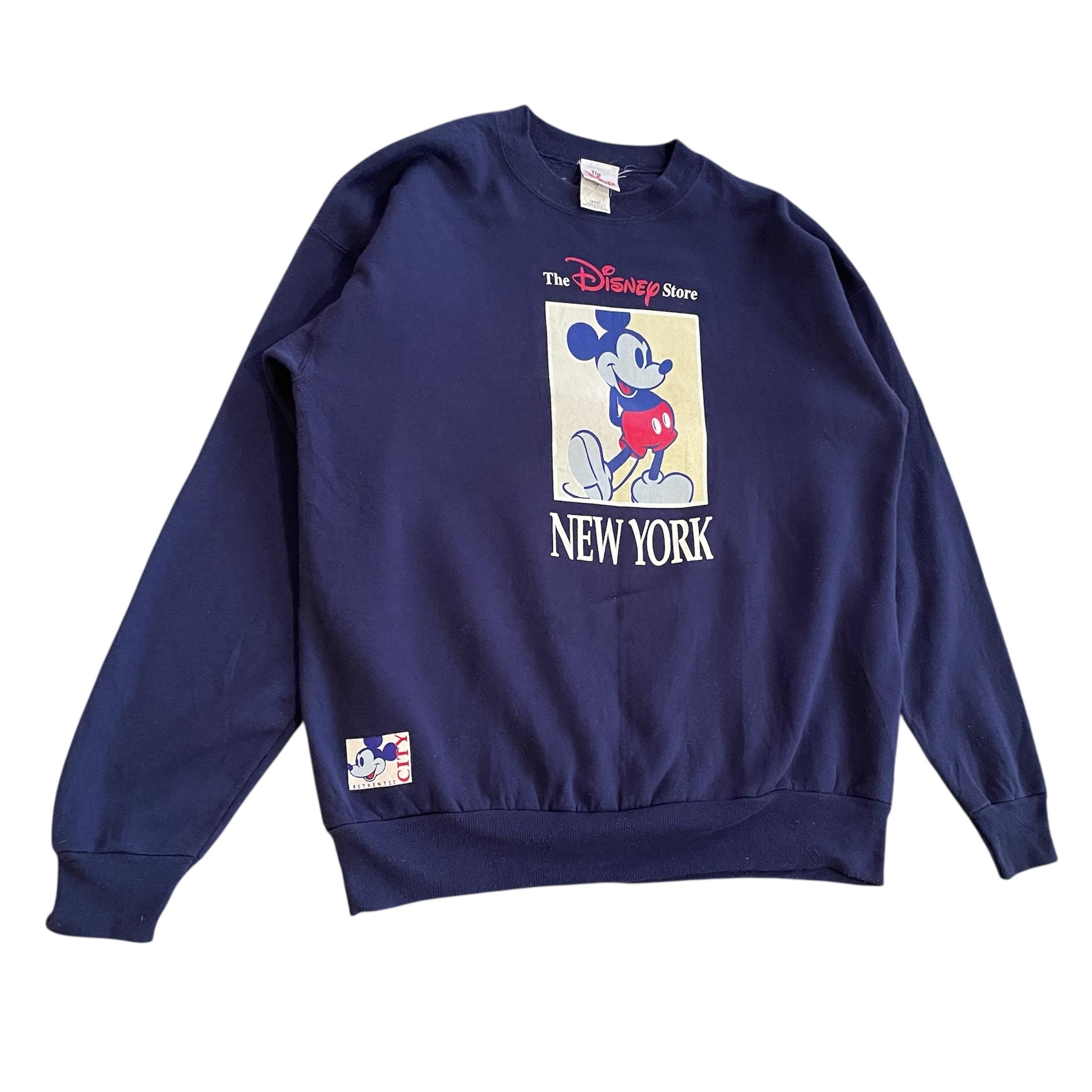 Vintage 90s Disney Store NEW YORK Mickey Mouse Crewneck Sweatshirt 