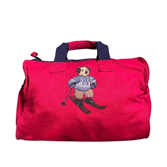 Ralph Lauren Ski Polo Bear Boston Bag Vintage Limited Canvas - Etsy
