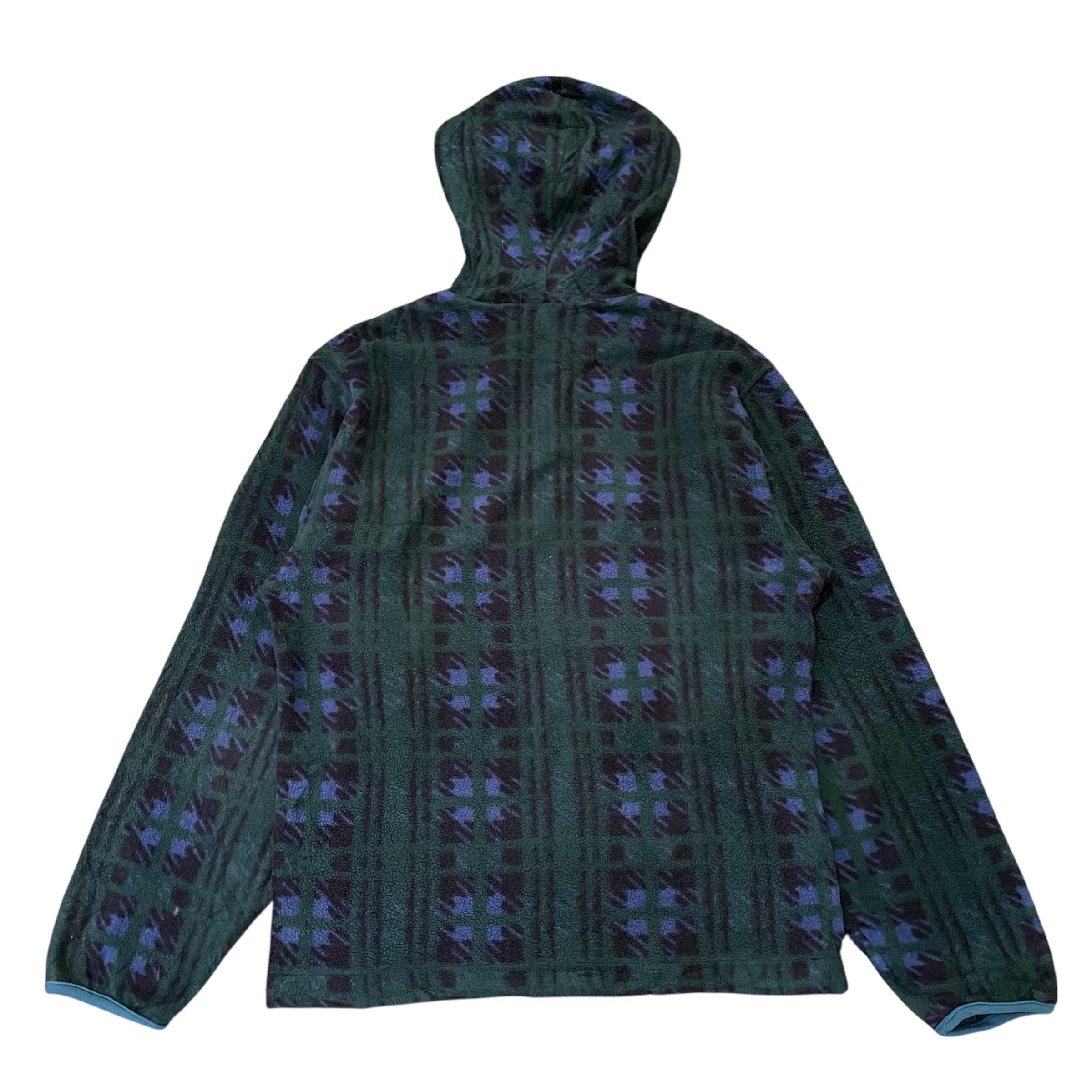 Vintage 90s L.L. Bean Patterned Fleece Hoodie | Geometric Abstract
