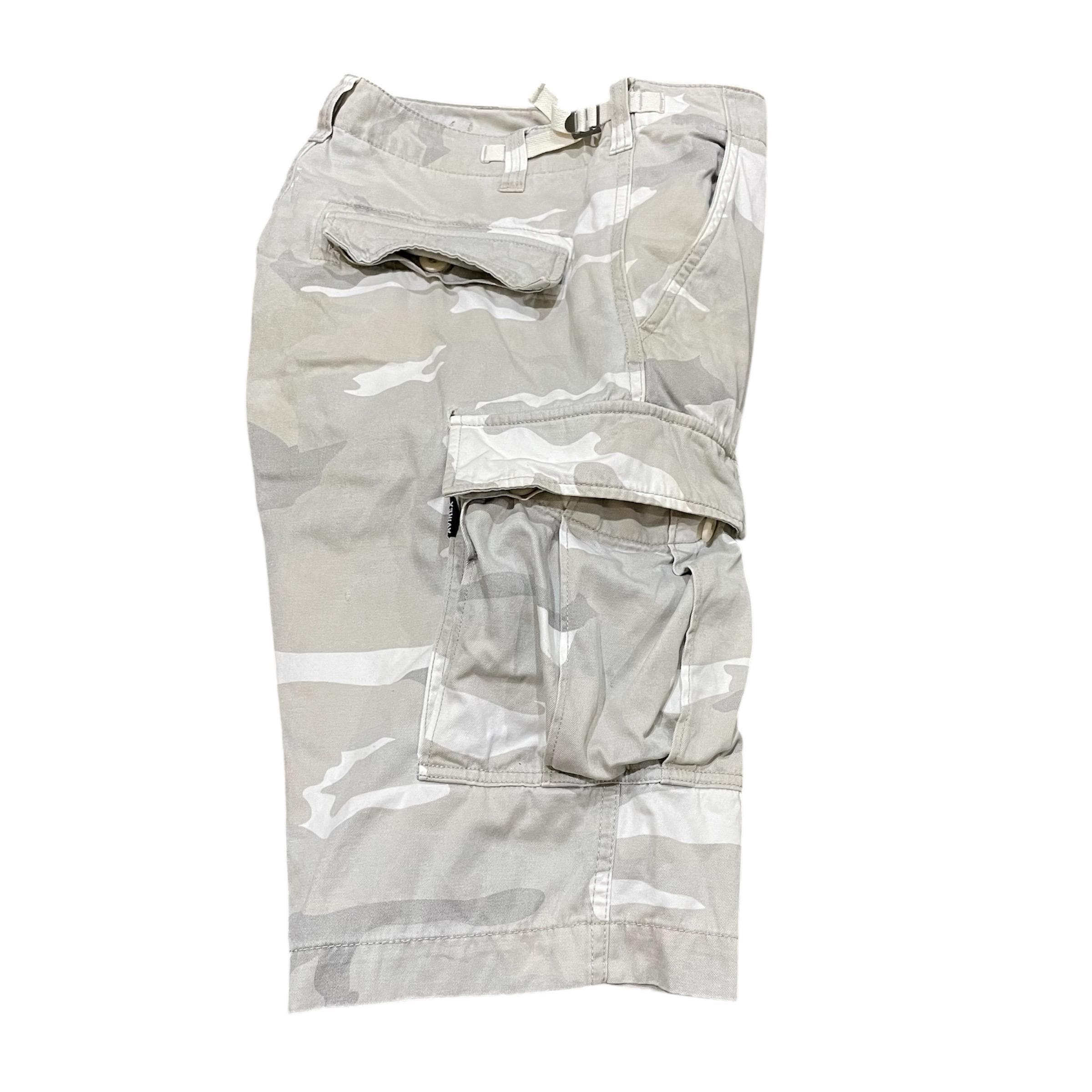 Avirex LTD Snow Camo Cargo Shorts Vintage 90s Military Style Baggy 