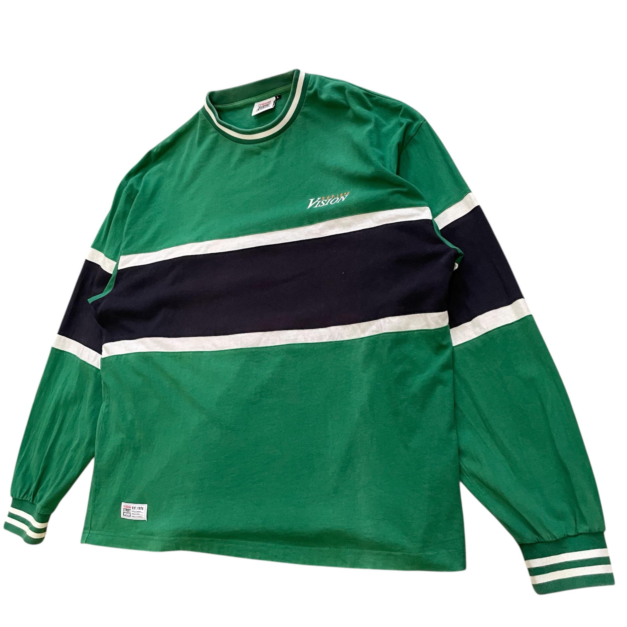 VINTAGE Vision Street Wear Long Sleeve Rugby Shirt | 90s