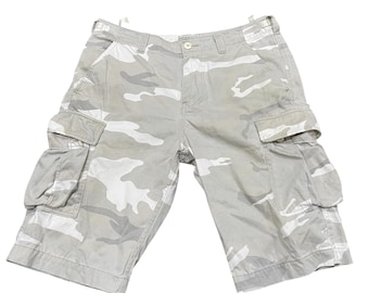 Avirex LTD Snow Camo Cargo Shorts Vintage 90s Militär Stil Baggy Tarnmuster Baggy Shorts Größe L