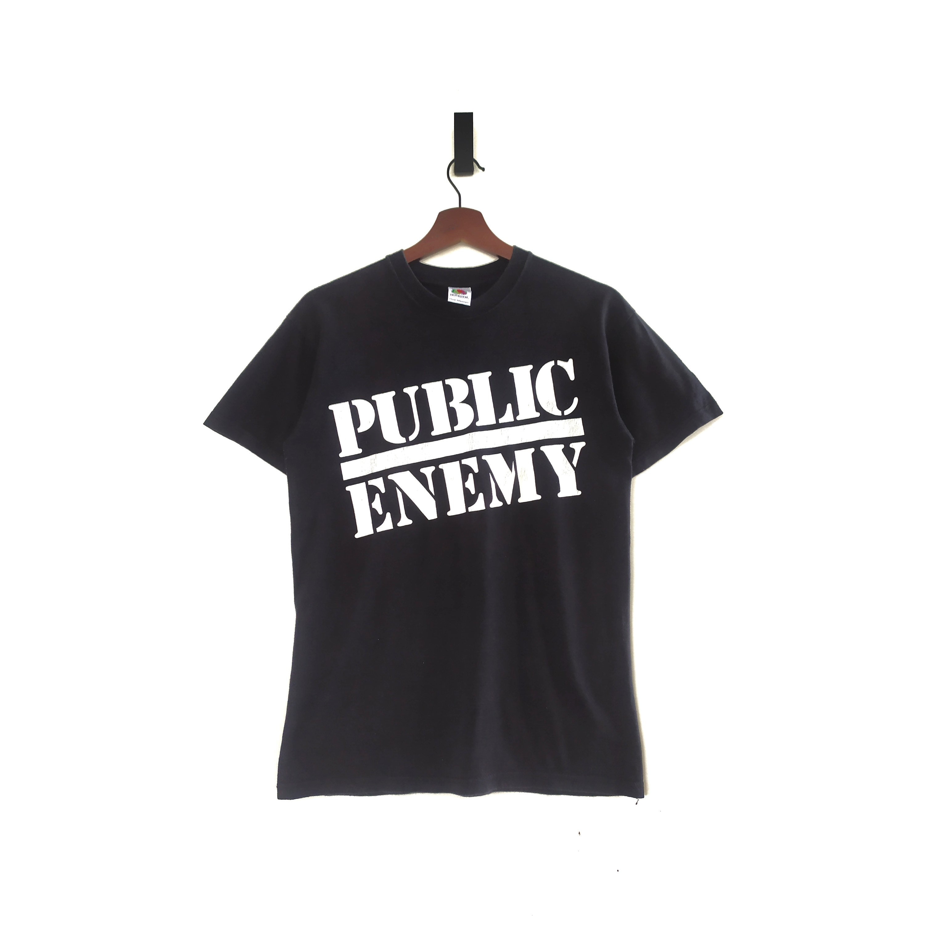 Public Enemy Men's DOPE Logo T-Shirt | Standard Fit Black Tee | Official Band Merch - View #2