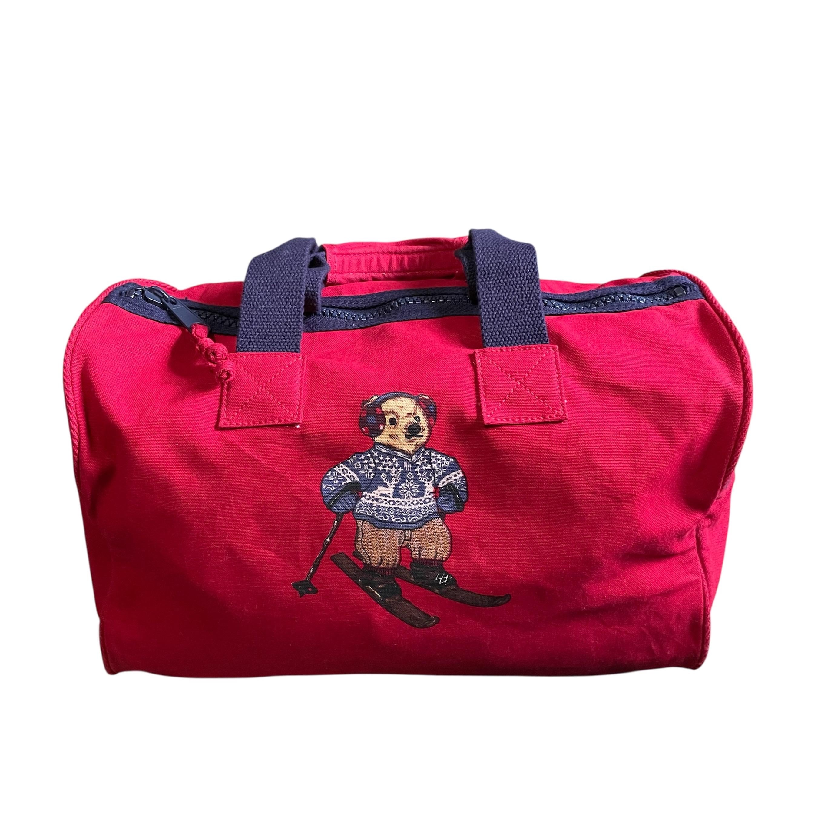 【希少レア】Vintage Ralph Lauren Polo Bear Bag Ralph Lauren Ski Polo Bear Boston Bag Vintage Limited Canvas - Etsy