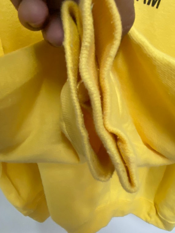 Vintage 80s Ellesse Crewneck Sweatshirt Yellow Si… - image 5