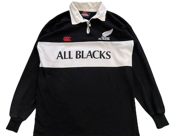 Vintage Canterbury New Zealand All Blacks Rugby Sweater Large