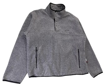 Vintage Woolrich Polartec Fleece Pullover Gray Snap-t Neck Made in