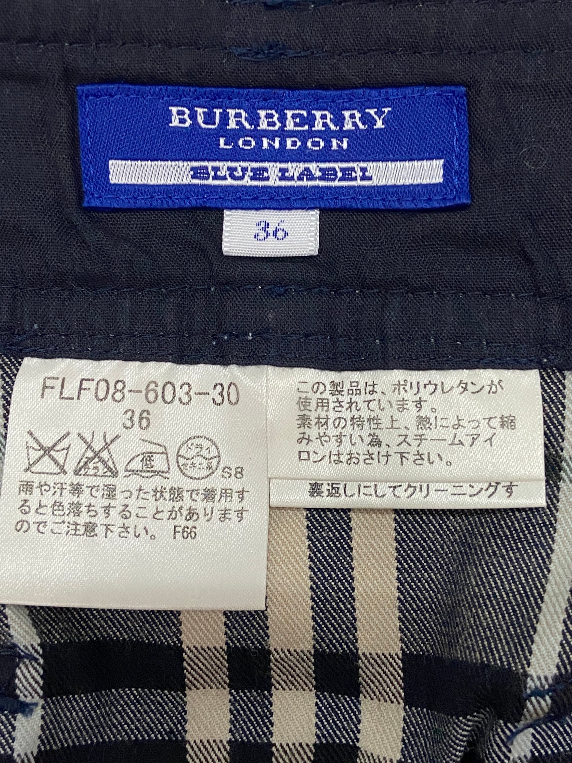 Burberry London Blue Label Women's Pleated Nova Check Plaid
