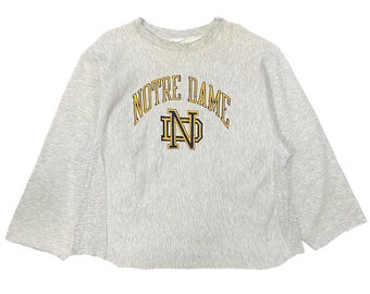 Vintage Champion Reverse Weave Notre Dame Distressed