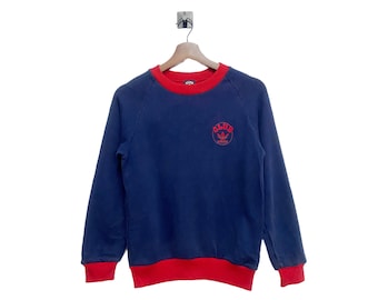 Vintage Adidas Club Sweatshirt Navy Blue Size S
