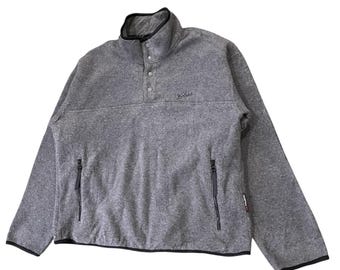 Vintage Woolrich Polartec Fleece Pullover Gray Snap-t Neck Made in