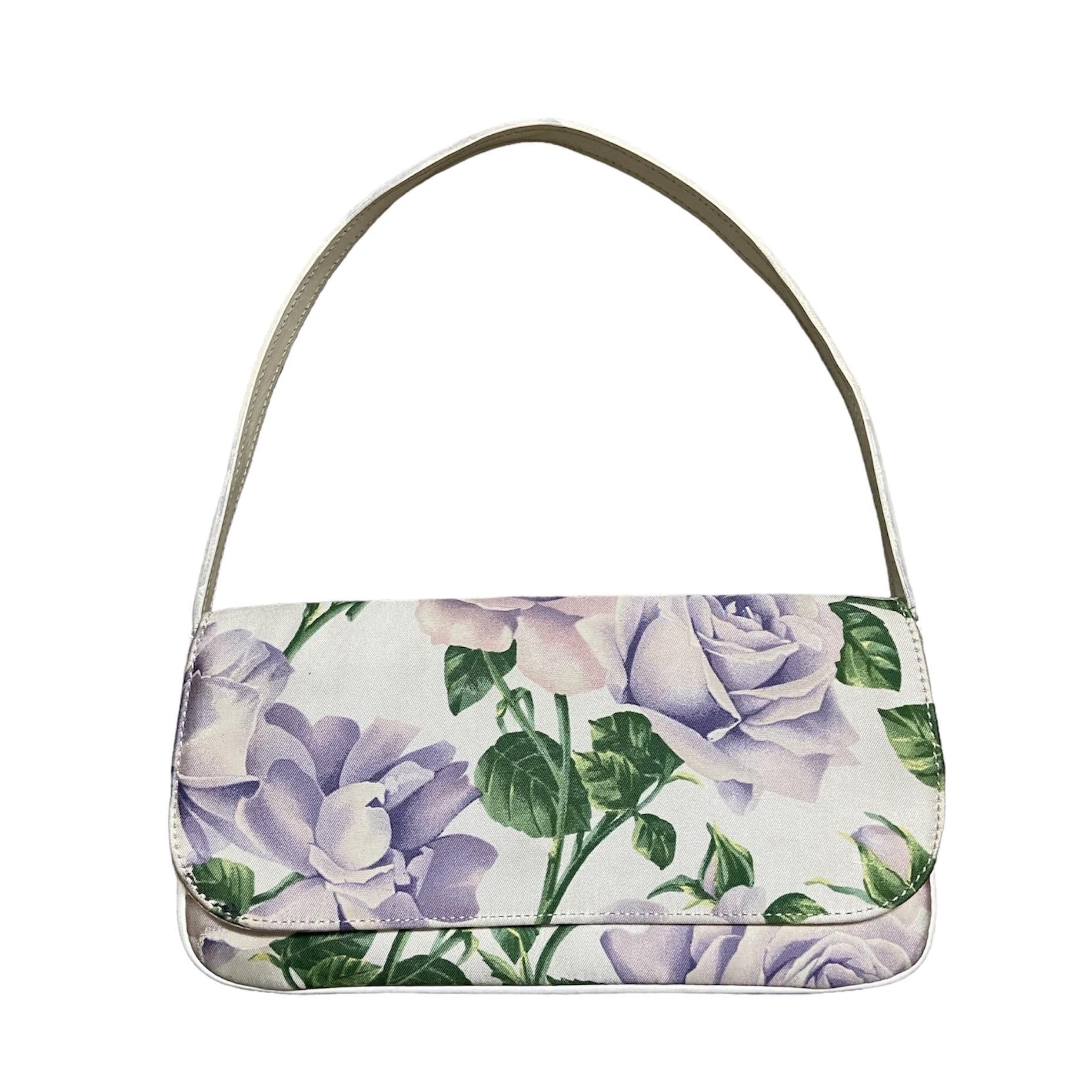 2000s Dolce & Gabbana Purple Rose Flap Shoulder Bag Y2K - Etsy