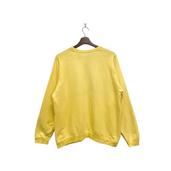 Vintage 80s Ellesse Crewneck Sweatshirt Yellow Si… - image 2