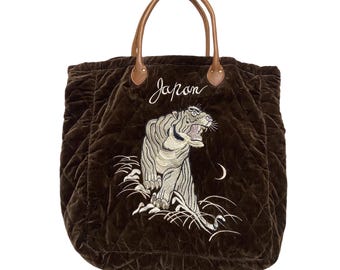 Toyo Enterprises Sukajan Quilted Velvet Tote Bag