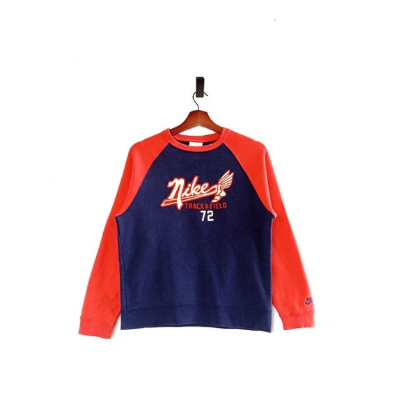Nike Track field Big Logo Crewneck Pullover Sweatshirt Etsy Ireland